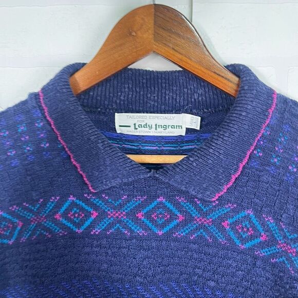 Vintage womens Knit Sweater Size Large - Picture 9 of 12